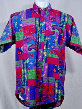 Vintage Ralph Lauren Chaps Short Sleeve Sport Shirt: Size Medium